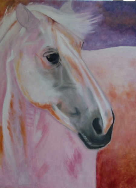 "white horse" by Ferkö al óleo sobre lienzo (No disponible)
