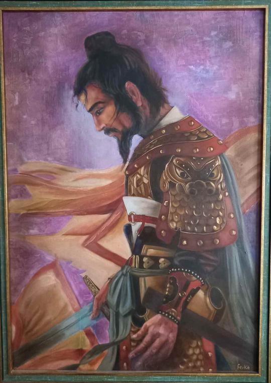 "chinese warrior" óleo sobre lienzo (97x70) No disponible
