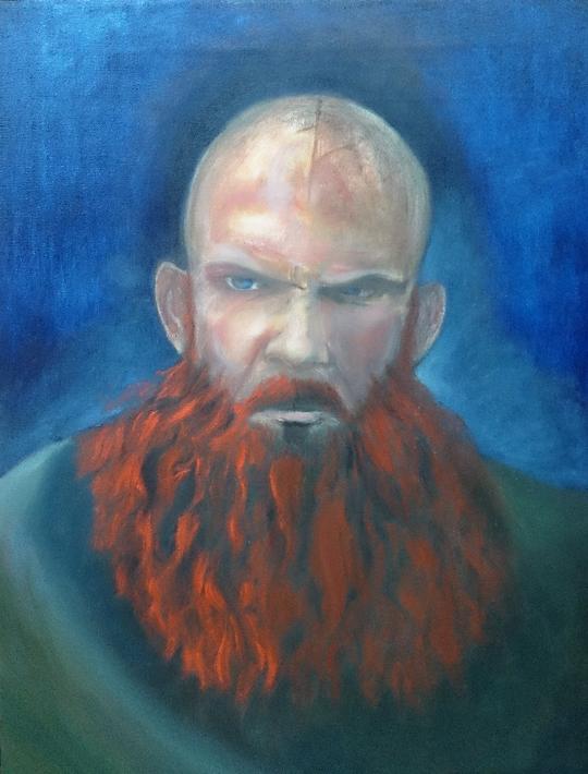"Floki" by Ferkö al óleo sobre lienzo 65x50 cm (No disponible)
